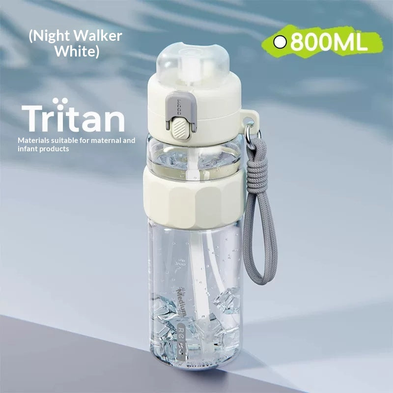 Summer Outdoor Mens Water Bottle With Straw