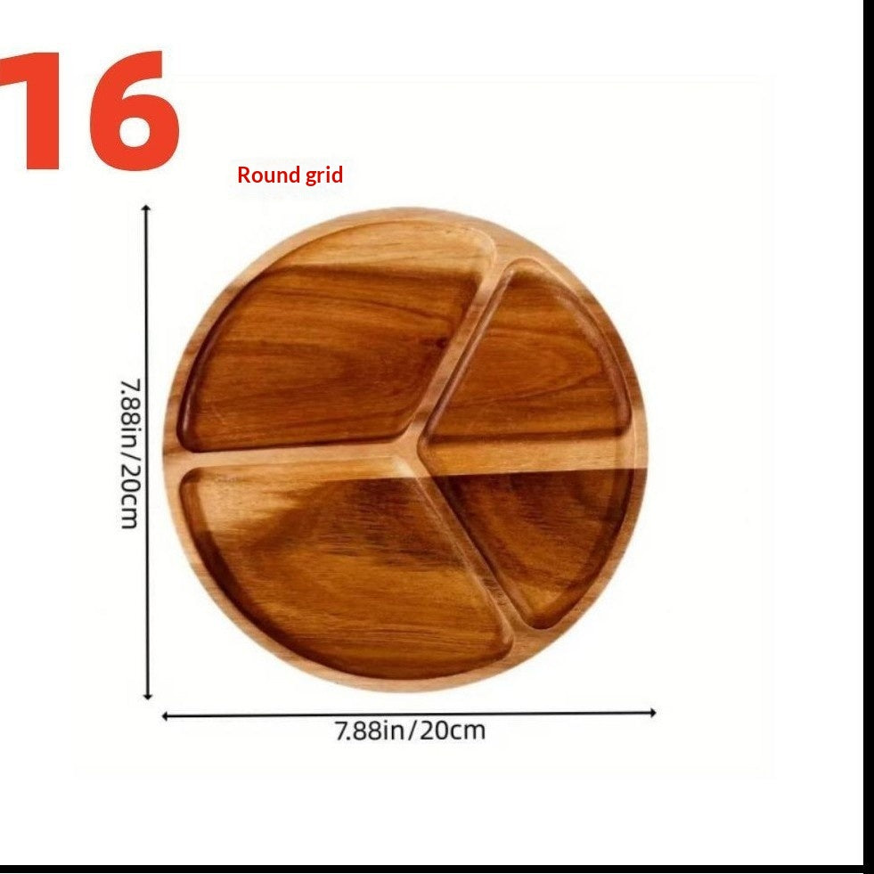 Wooden Tray Enclosing A Snack Plate Japanese-style Tea Tray