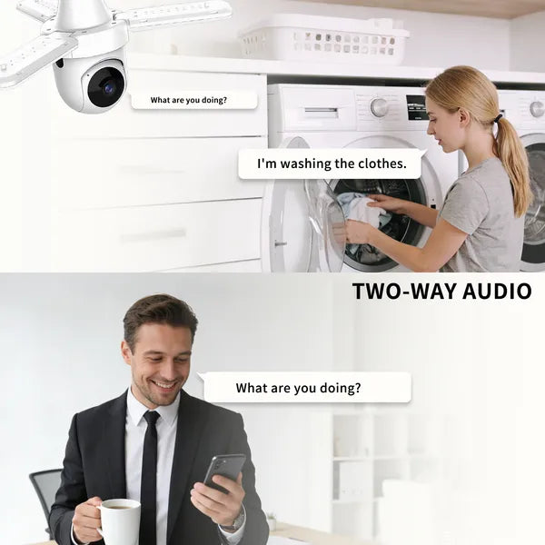 Multi Functional Three Leaf Fan Light Camera, High-definition Monitoring&soft Air Supply, Cross-border Smart Home Hot Item