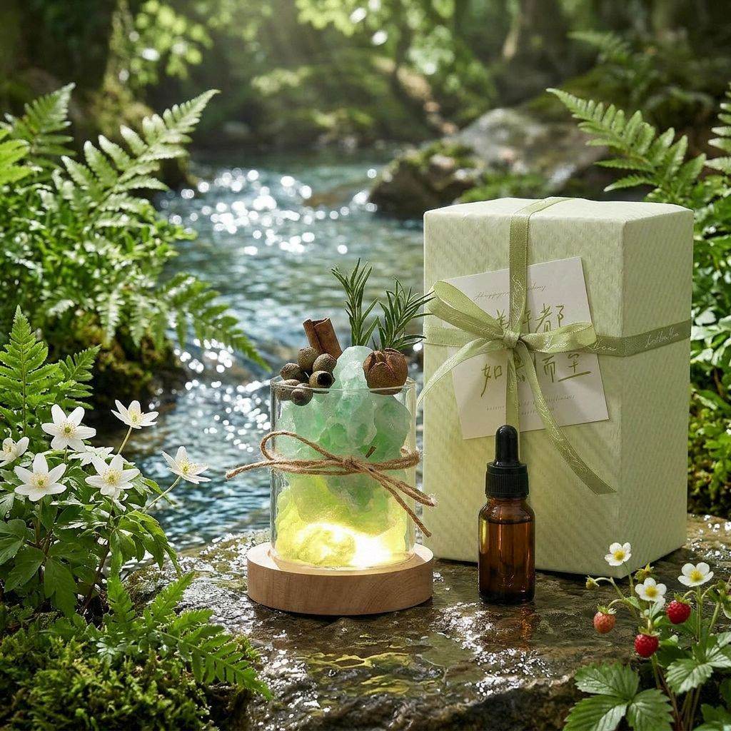 Essential Oil Candleless Aromatherapy Gift SetDiffuser Stones Crystal Fragrances