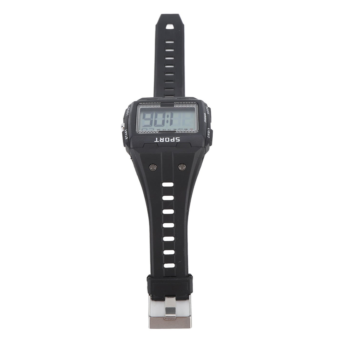 Men Sport Watch Waterproof Large Screen Portable Chronograph Watch For Outdoor Climbing Camping Black