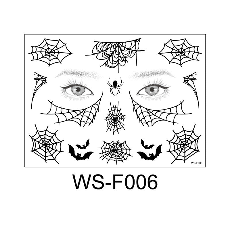 Spider Web Face Pasters Tattoo Sticker Waterproof Makeup Painted Tattoo Sticker