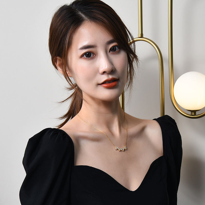 Sujue 2 In 1 Convertible Clover Heart Necklace For Women, Magnetic Foldable Four Leaf Clover Pendant, Creative Heart Collarbone Chain, Fashion Lucky Jewelry Gift