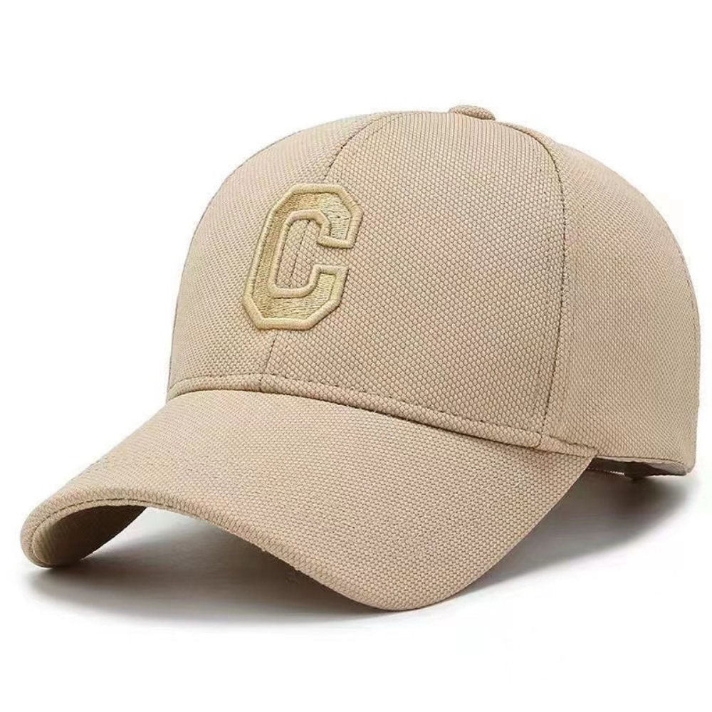 Three-dimensional Letter C Hard-top Baseball Cap Suitable For Both Men And Women Breathable Beanie Hat, American-style Retro Outdoor Casual Hat
