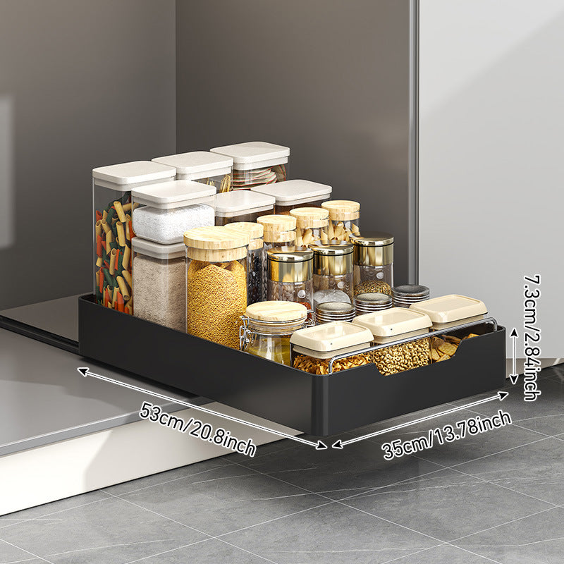 Portable Home-Use No-Drill Kitchen Pull-Out Shelf