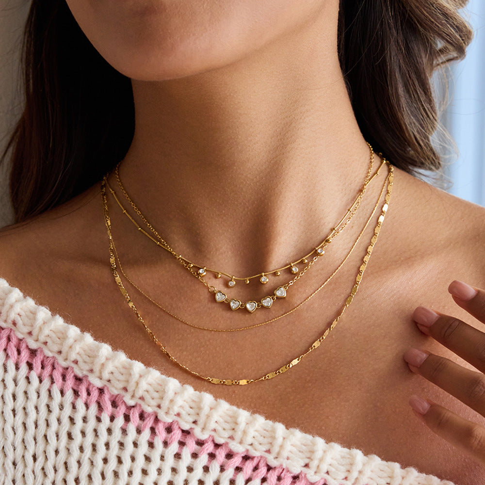 Love Zircon Necklace Accessories For Women