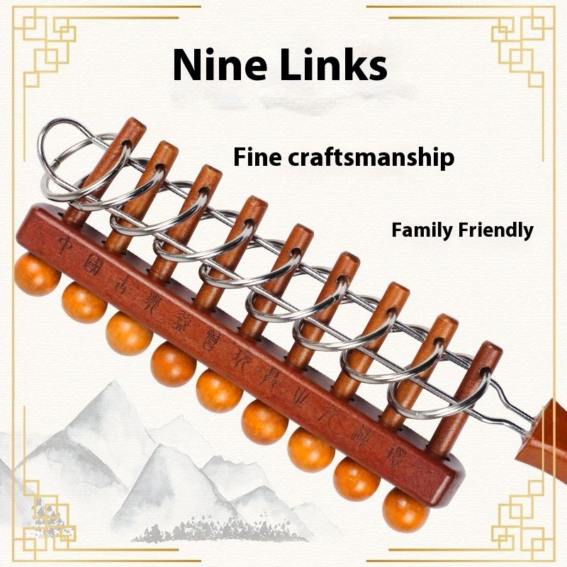 Unlock Chinese String Puzzle Classic Wooden Chinese String Puzzle Chinese Classical Educational Toys