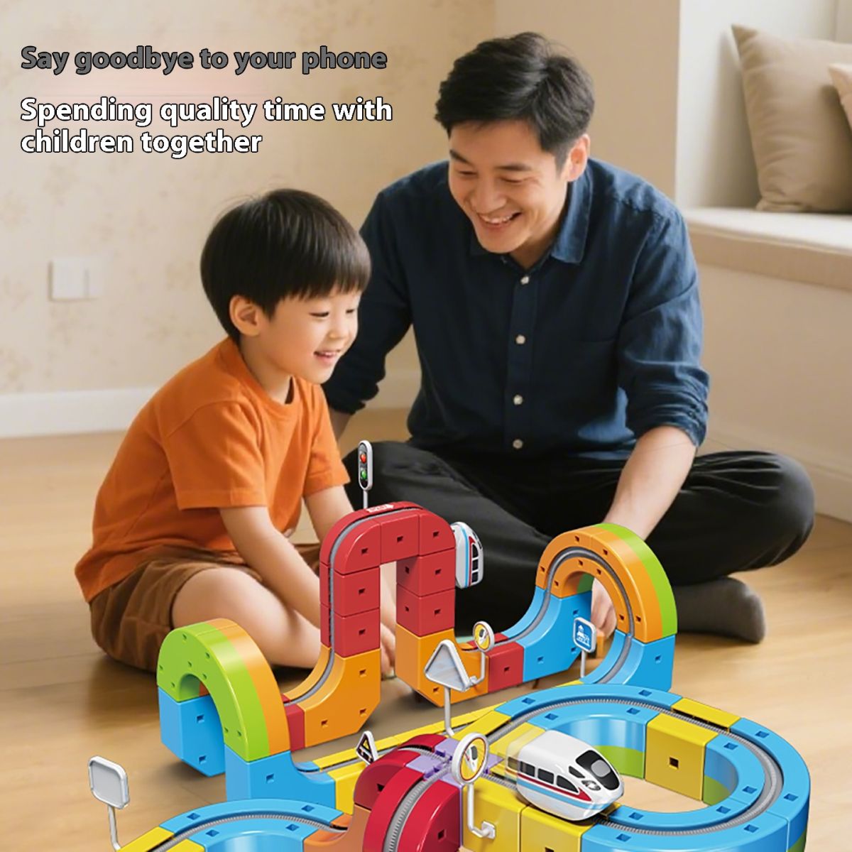 Children's Educational Track Cube Building Blocks Toys