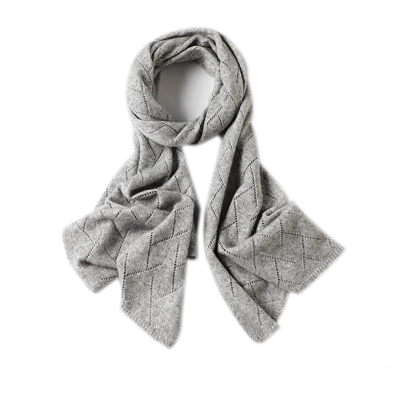 Women's Wool Short Korean-style Versatile Knitted Hollow Scarf