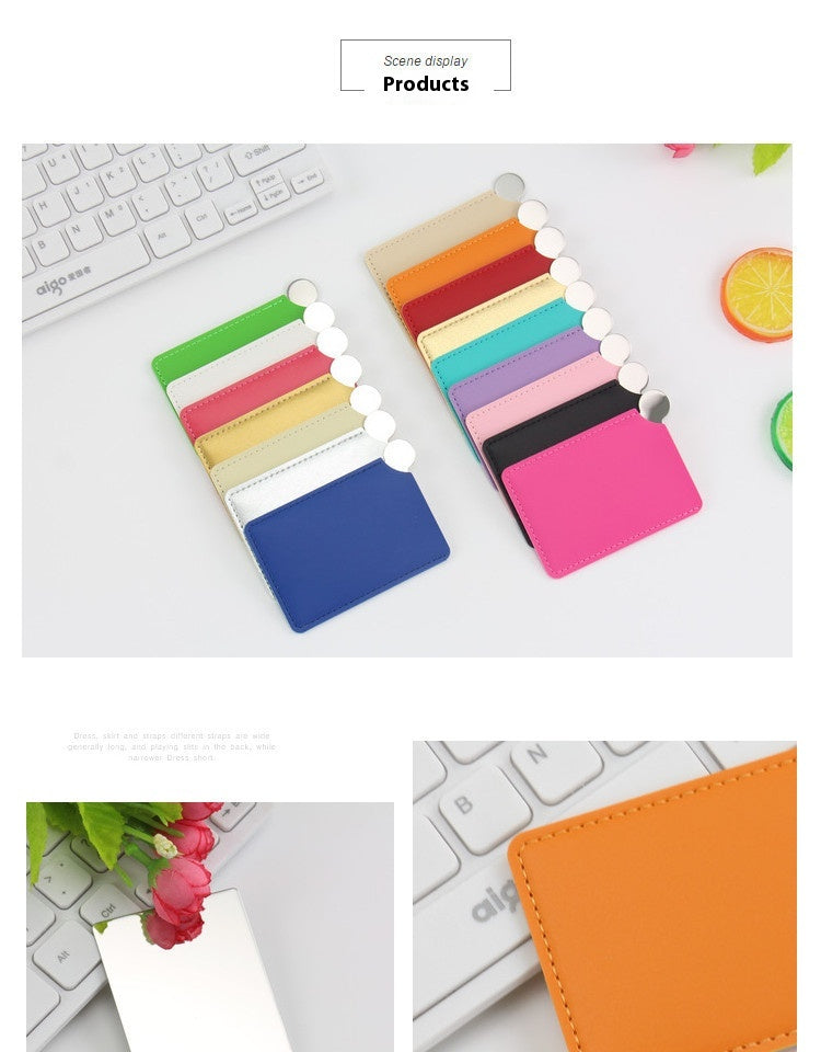 Stainless Steel Mirror Makeup Card Mirror Gift Portable Mirror