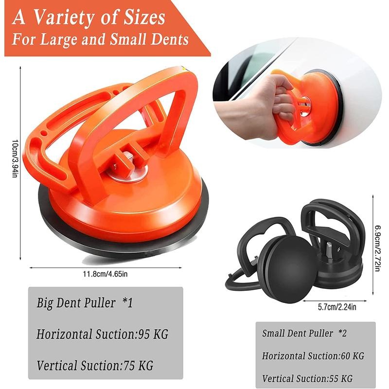 2-3  Days Arrive 3 Pcs Dent Puller Car Body Panel Suction Cup Set Repair Removal Tool Kit  UK
