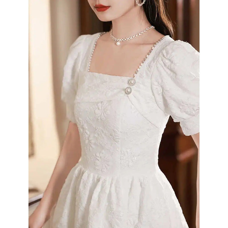 Womens Fashion Short-Sleeve Cocktail Dress
