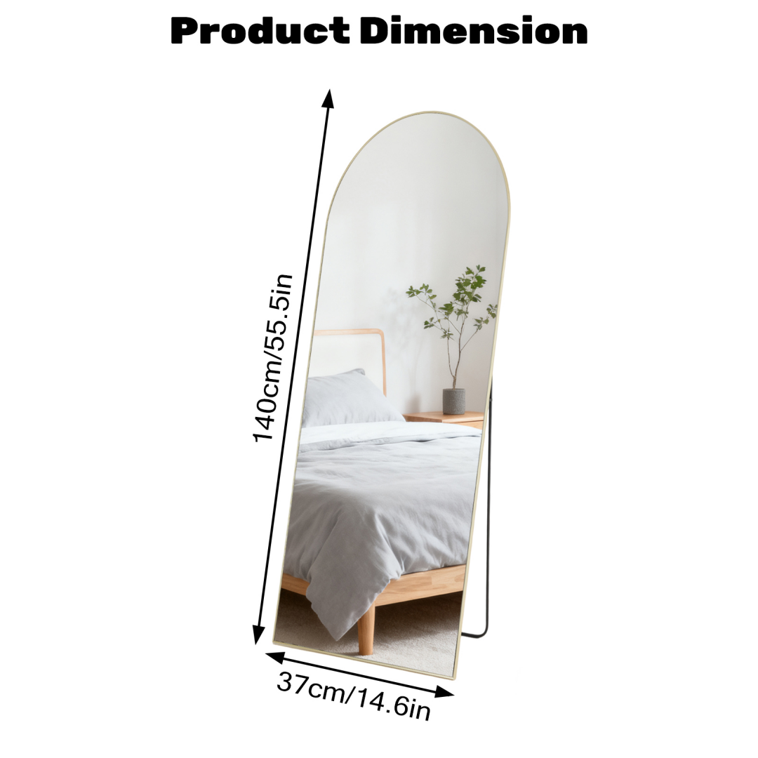 56x15 Rectangle Full Length Mirror, Full Body Standing Mirror Floor Mirrors