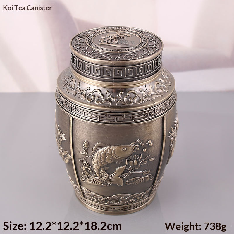 Creative Metal Tea Canister For Home Living Room