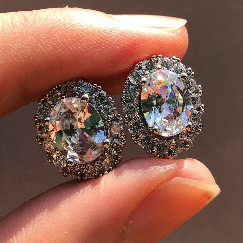 Korean-style New Jewelry 3D Zircon Earrings Vintage Design