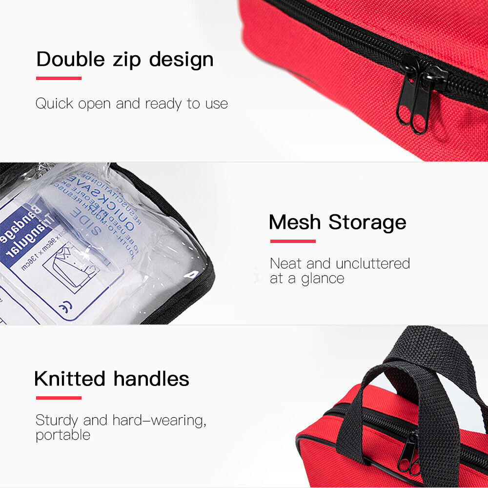 391-piece First Aid Kit For Medical Emergencies While Traveling, At Home, In The Car, In A Taxi Or At Work