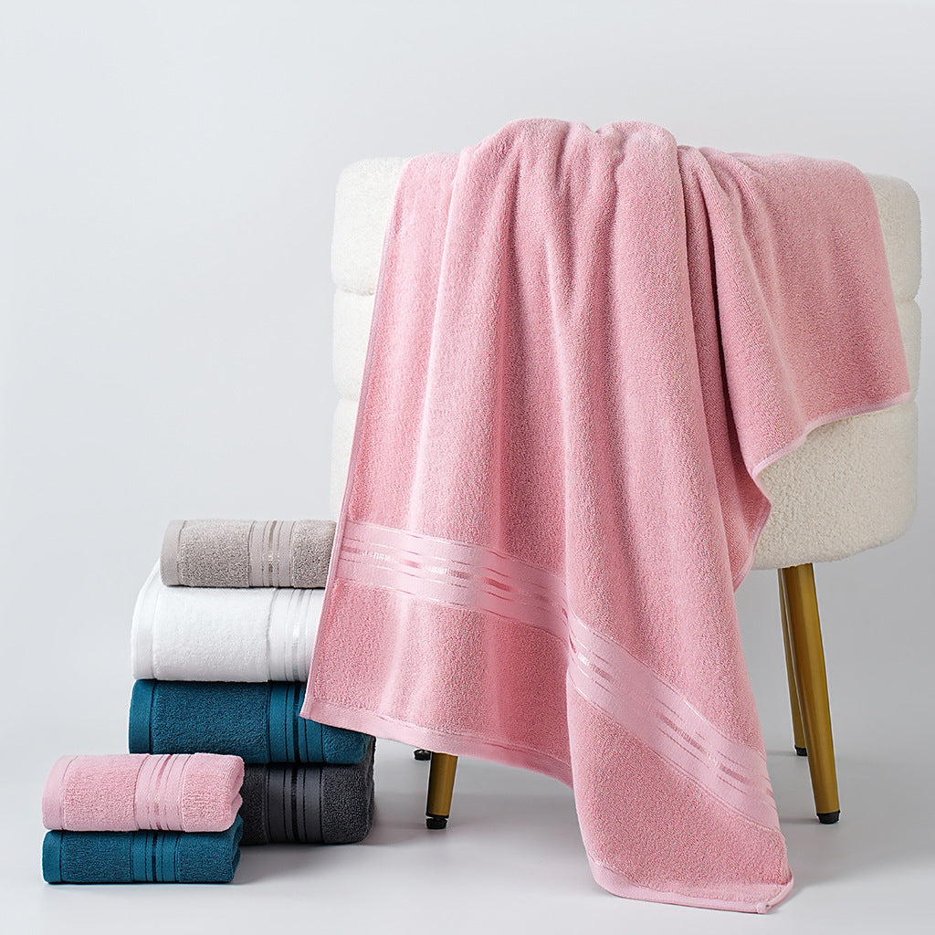 Pure Cotton Bath Towels For Home Use  Absorbent Towel Set For Adults
