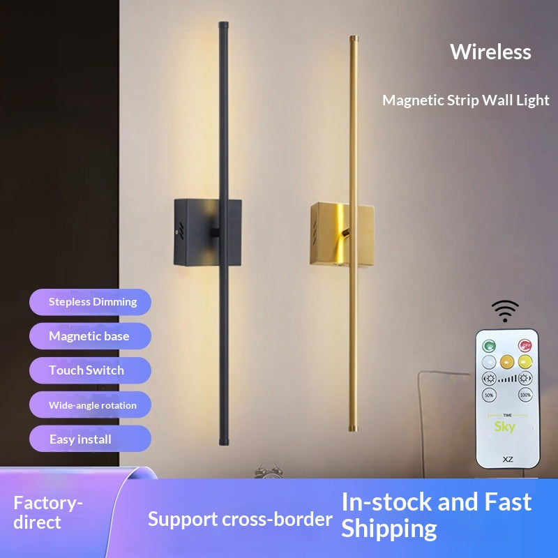 LED Remote-Controlled Wireless Magnetic Strip Charging Wall Light