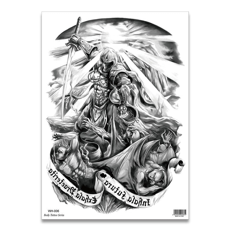 Tiger And Beauty Tattoo Stickers For Men And Women