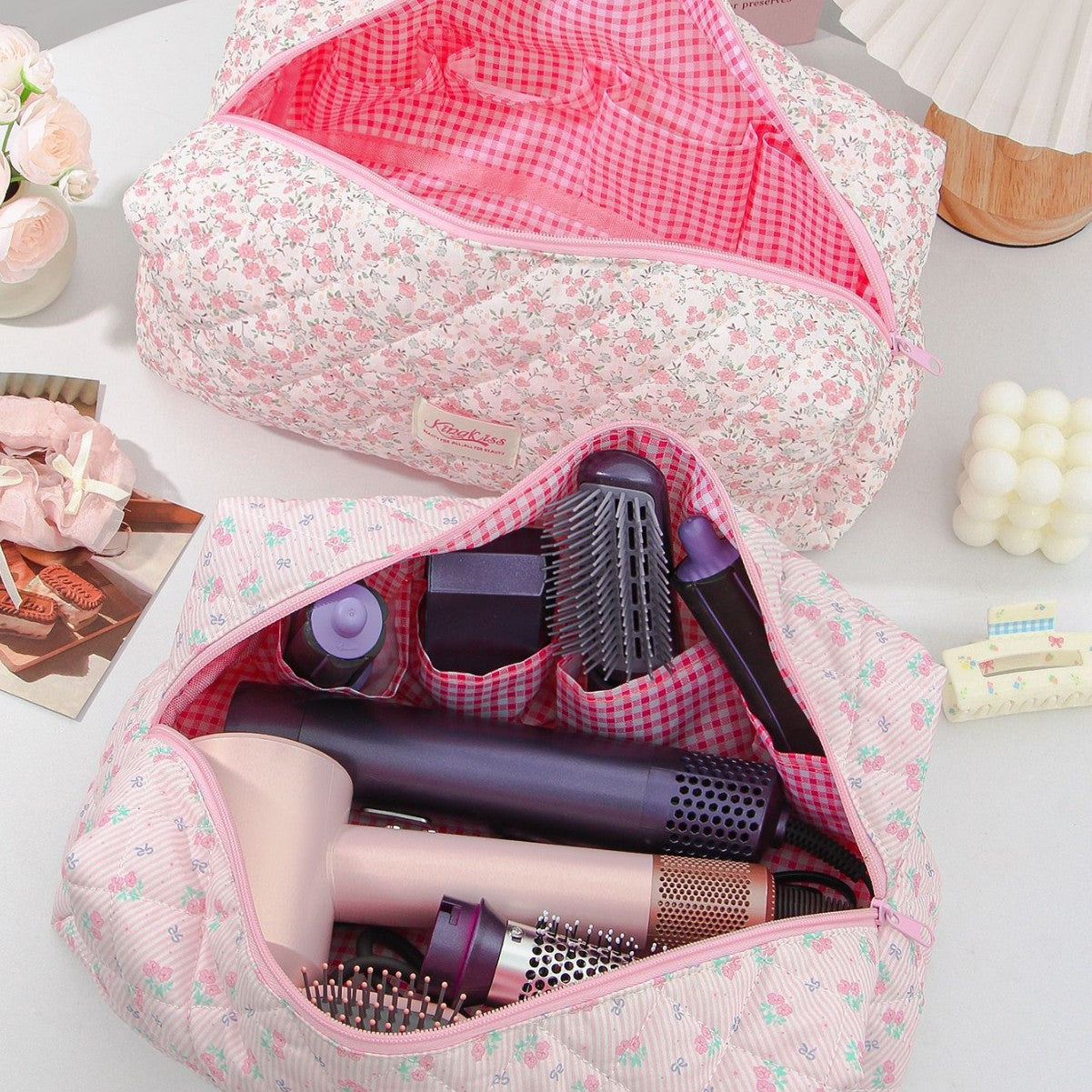 High-Capacity Portable Travel Hair Dryer Storage Bag