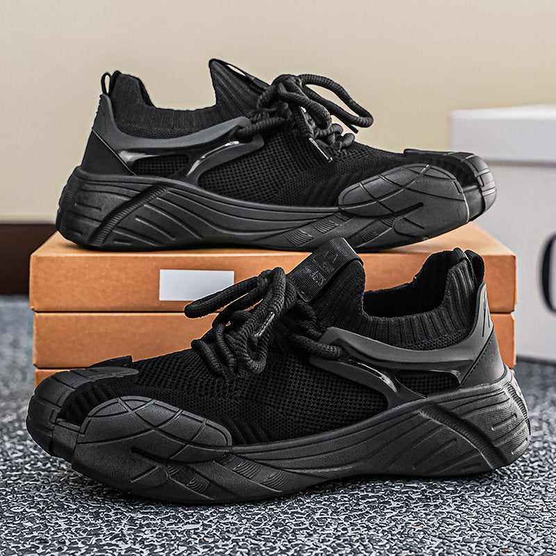 2026 New Summer Fly Knit Mesh Breathable Korean Style Skate Shoes, Casual Running Sneakers For Students