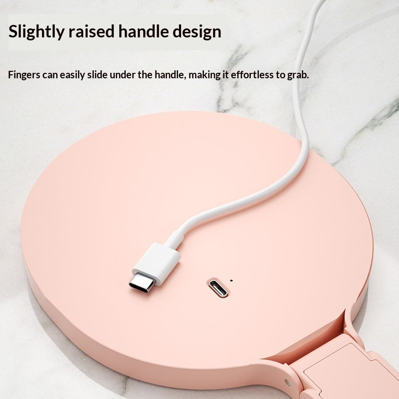 Portable Handheld LED Makeup Mirror With Light