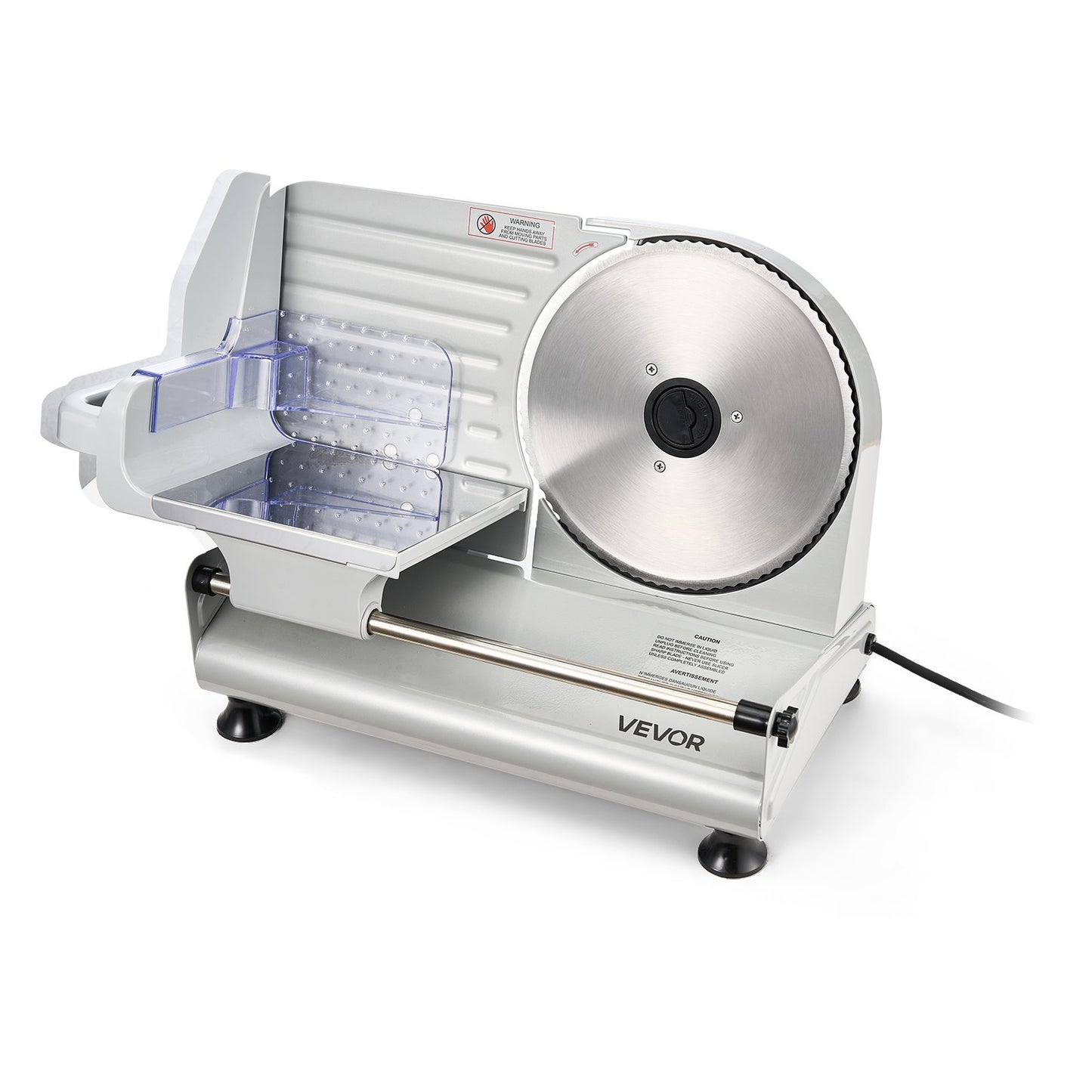 Meat Slicer, 8.6 Electric Deli Slicer With 2 SUS420 Blades & 0-0.6 Adjustable Thickness, Dual Security Lock, 200W Home Food-Slicer For F Rozen Meat, Ham, Baguett, Steak, ETL Approved