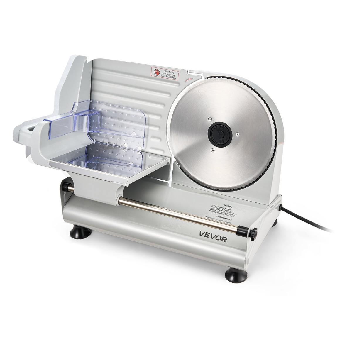Meat Slicer, 8.6 Electric Deli Slicer With 2 SUS420 Blades & 0-0.6 Adjustable Thickness, Dual Security Lock, 200W Home Food-Slicer For F Rozen Meat, Ham, Baguett, Steak, ETL Approved