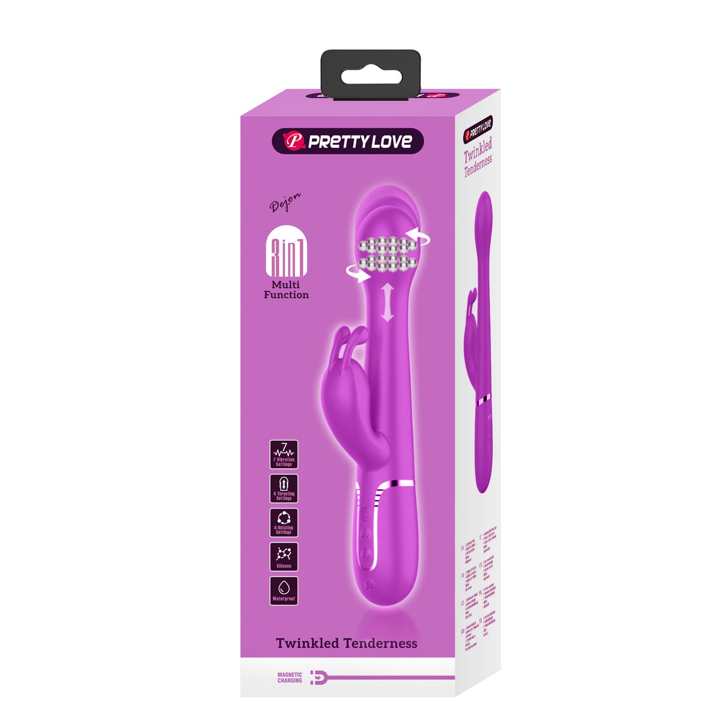 3-in-1 Ball Telescopic 7-frequency Double Motor Vibration Massage Tool