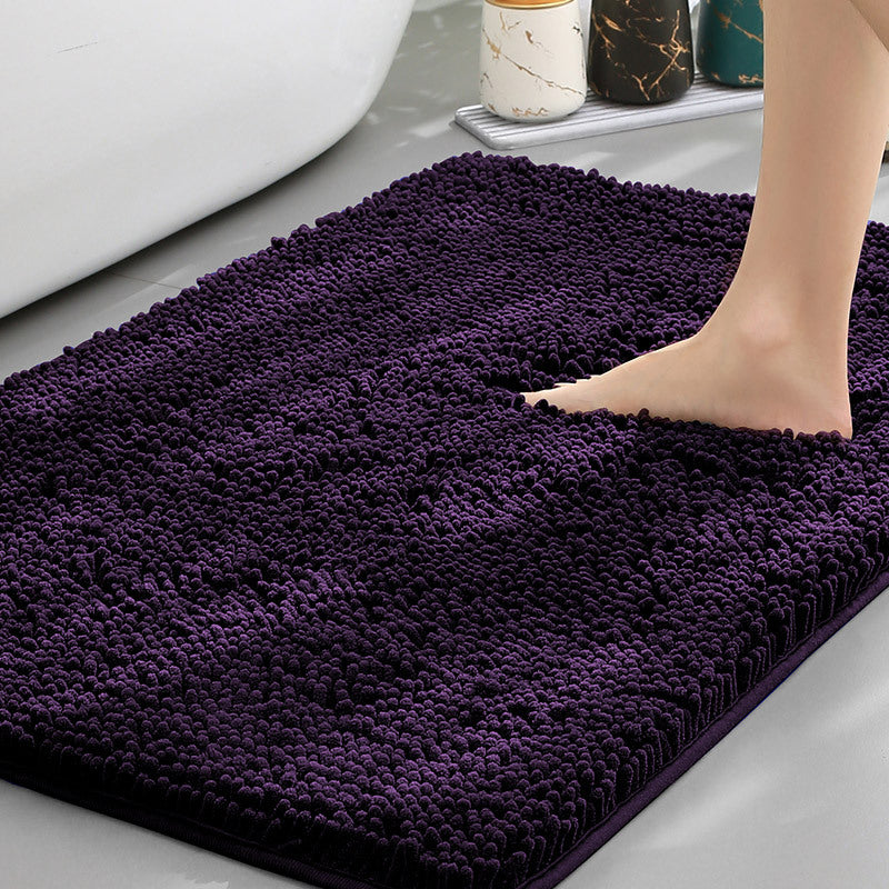 Bathroom Floor Mat, Bath Entrance Water-absorbent Carpet, Chenille Anti-slip Foot Pad