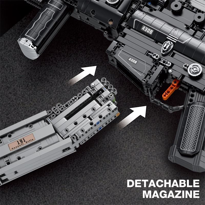 77025 Military Weapon Assault Rifle Children's Puzzle DIY Assembled Building Block Toys