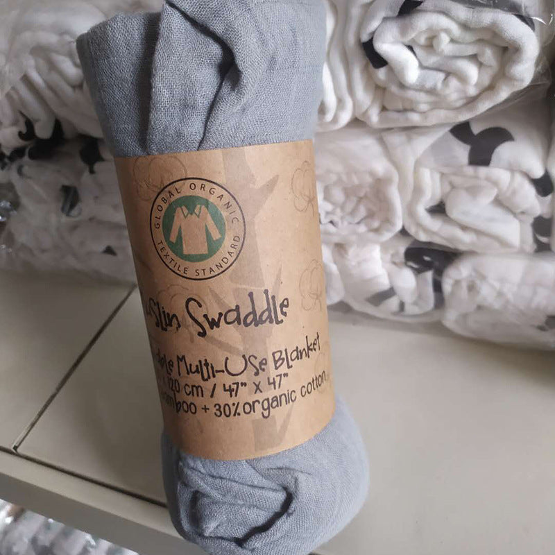 Solid-color Double-layer Gauze Bath Towel