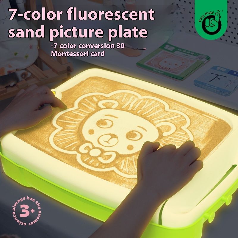 Children's Colored Sand Fluorescent Sand Painting Box DIY Handmade Toys Suit