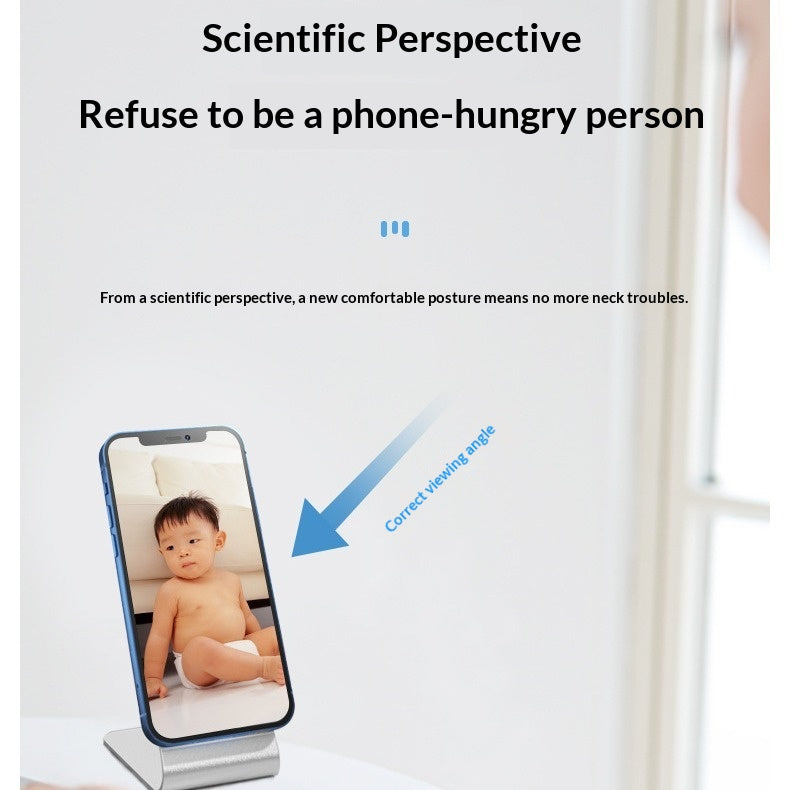 Aluminum Alloy Mobile Phone Wireless Charging Stand Convenient Magnetic Suction