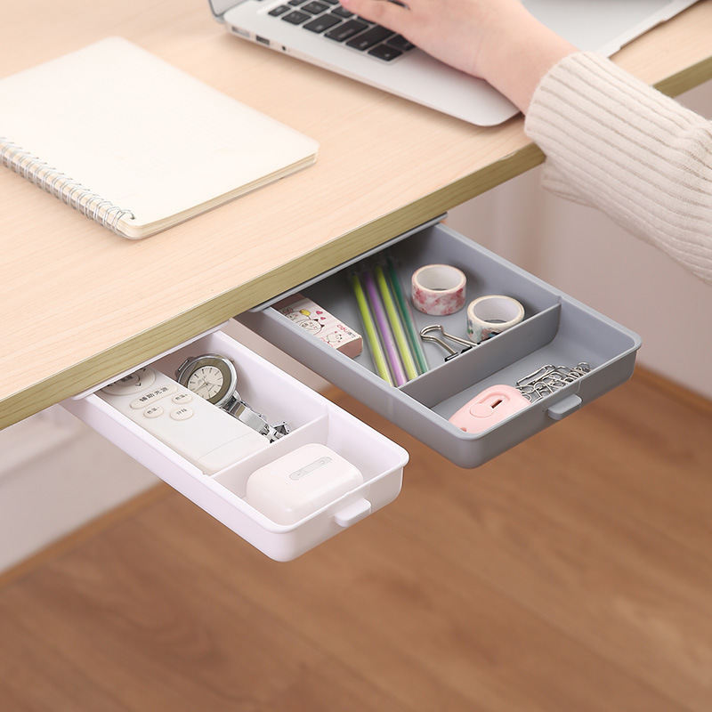 Mobile Small Drawer Can Be Pasted Under The Table Hidden Storage Box