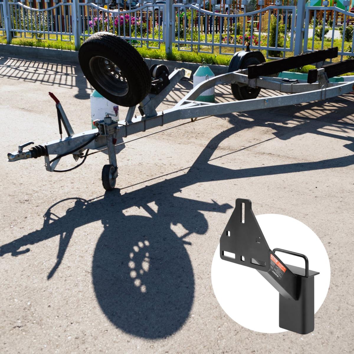 VEVOR Spare Tire Carrier, Trailer Spare Tire Mount, 160 Lbs Capacity, Utility Trailer Accessories Fits Most