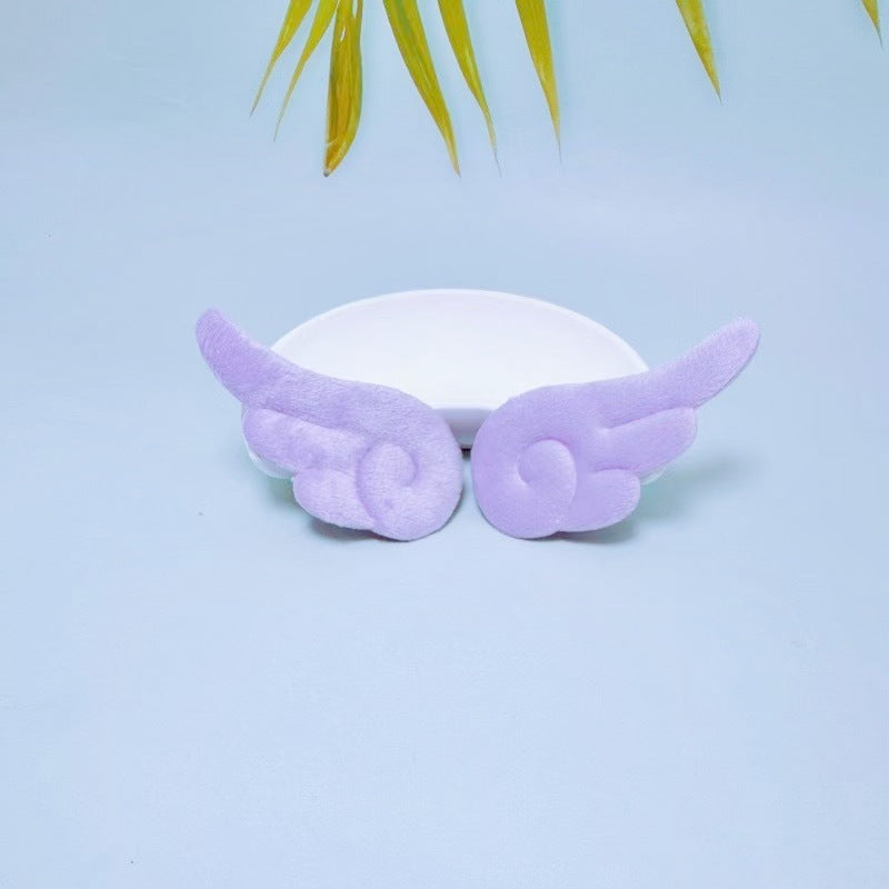 Cute Double-sided Plush Angel Wings DIY Accessories Hair Clips Barrettes Cake Toppers Toy Decoration Materials