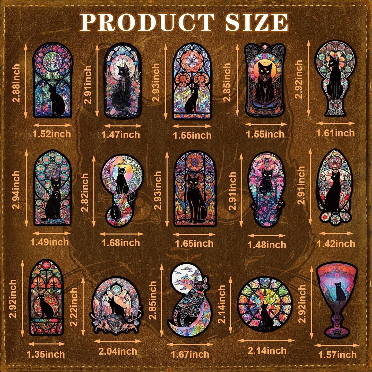 100Pcs Gothic Black Cat Stickers, Graffiti Decals, Gothic Accessories, Scrapbook Stickers For Laptop, Skateboard, Water Bottle, Luggage, Phone, For Teens And Adults Clearance Sale