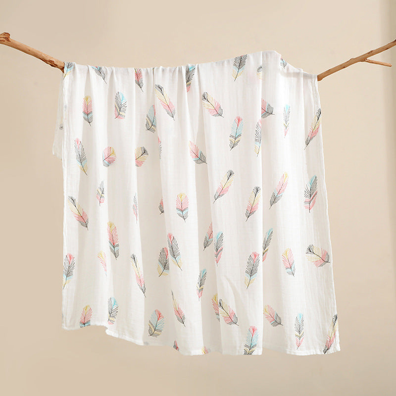 Double-layer Bamboo-cotton Baby Bath Towel Newborn Gauze