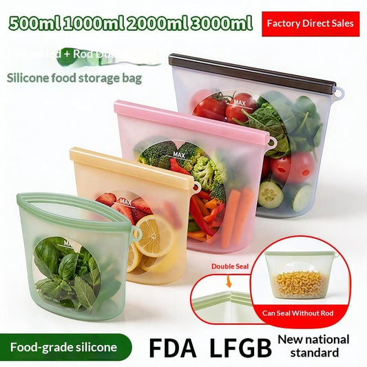 Silicone Fresh-Keeping Household Food-Grade Refrigerator Storage Bags
