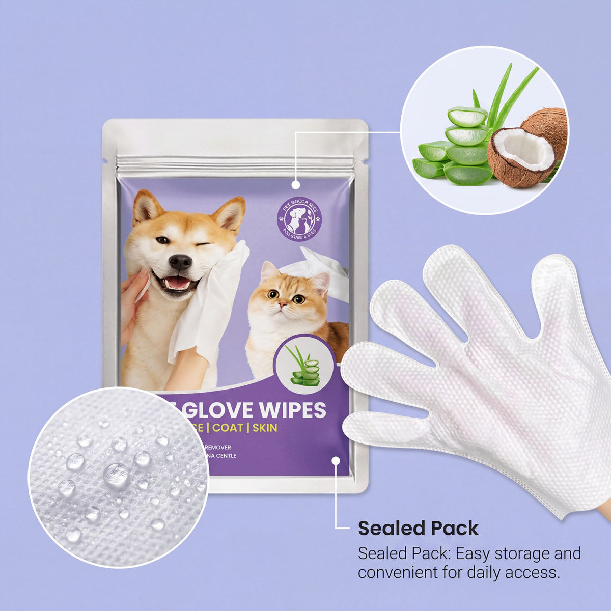 Pet Glove Wipes