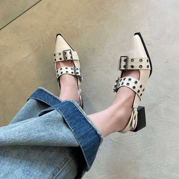 French-style Korean Sweet-and-cool Pointed-toe Mary Jane Shoes