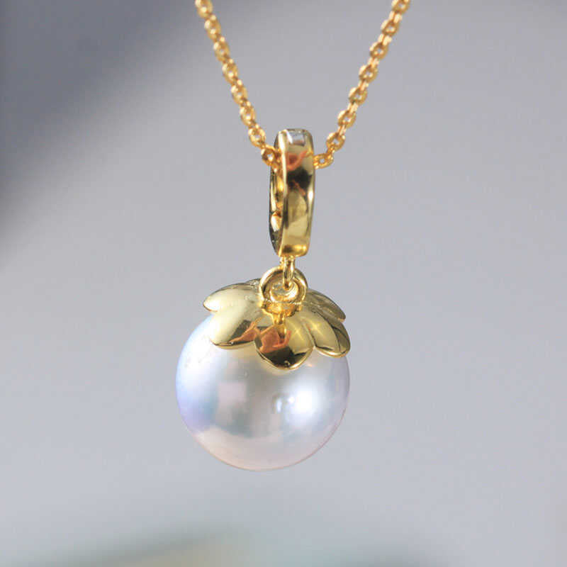 DIY Pearl Accessories New S925 Sterling Silver Flower Design Hollow Ring Pendant Hollow Holder Fashion Fresh And Exquisite