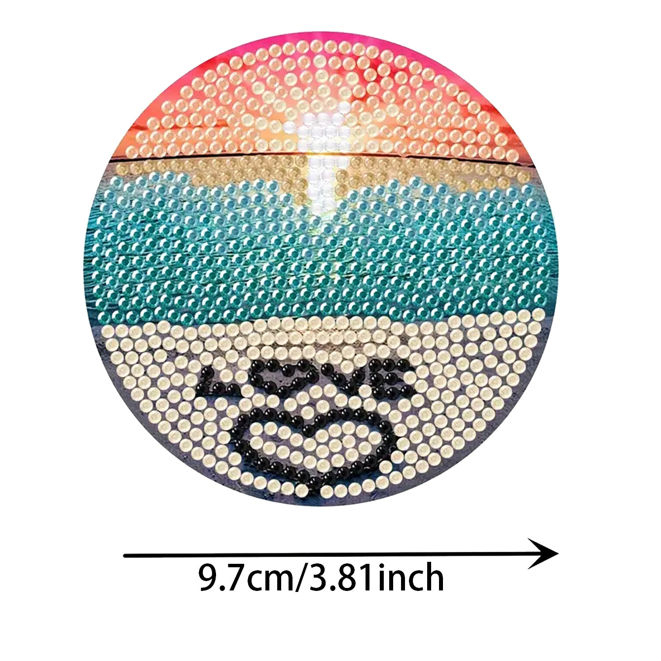 Diamond Art Drawing Coaster With Bracket, DIY Landscape Pattern Diamond Art Coaster, Suitable For Adults And Beginners Diamond Drawing Kit, Diamond Kit Craft Supplies, Exquisite Gifts For Friends