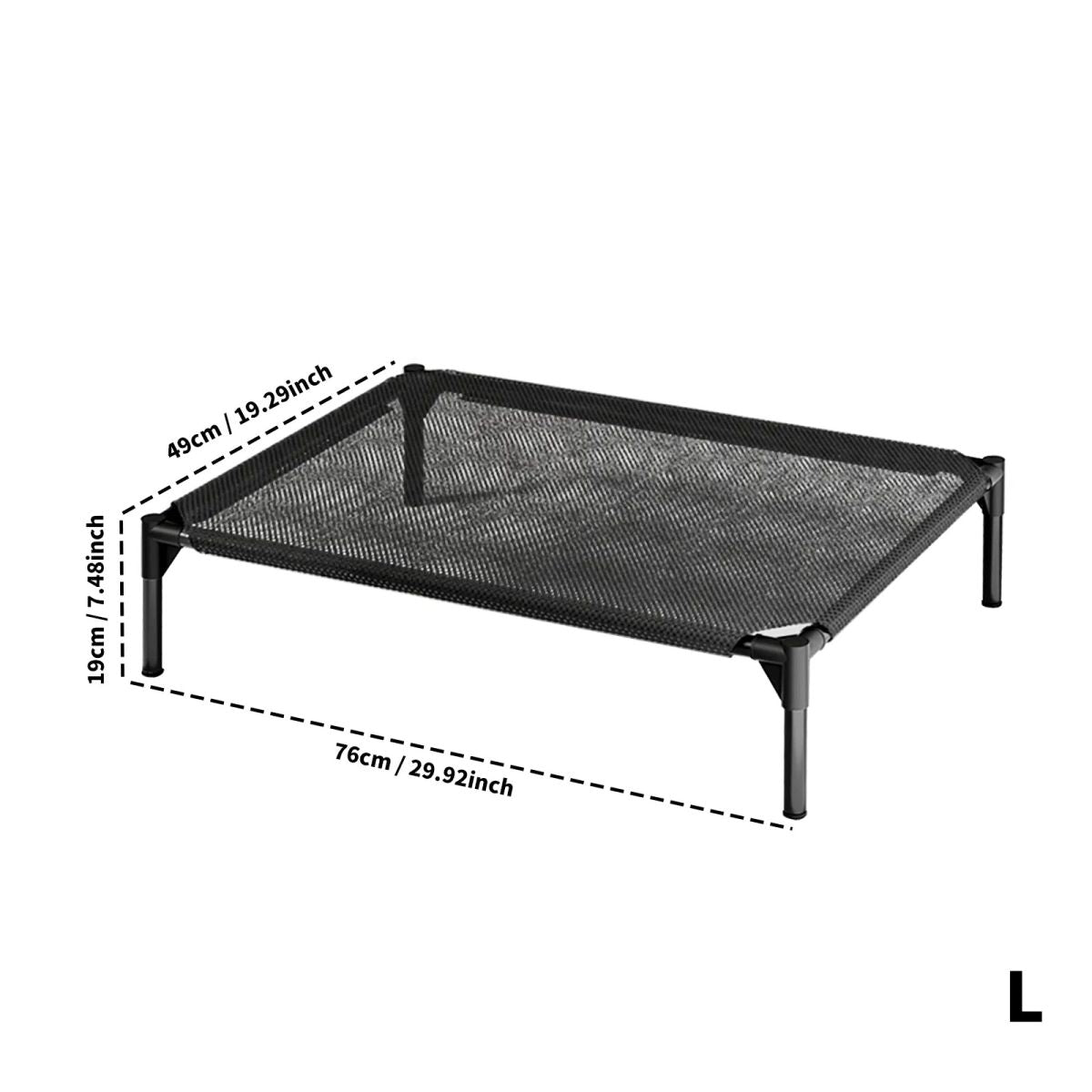 Elevated Breathable Mesh Pet Bed, Indoor Or Outdoor Use, Sizes For Small To XL Pets