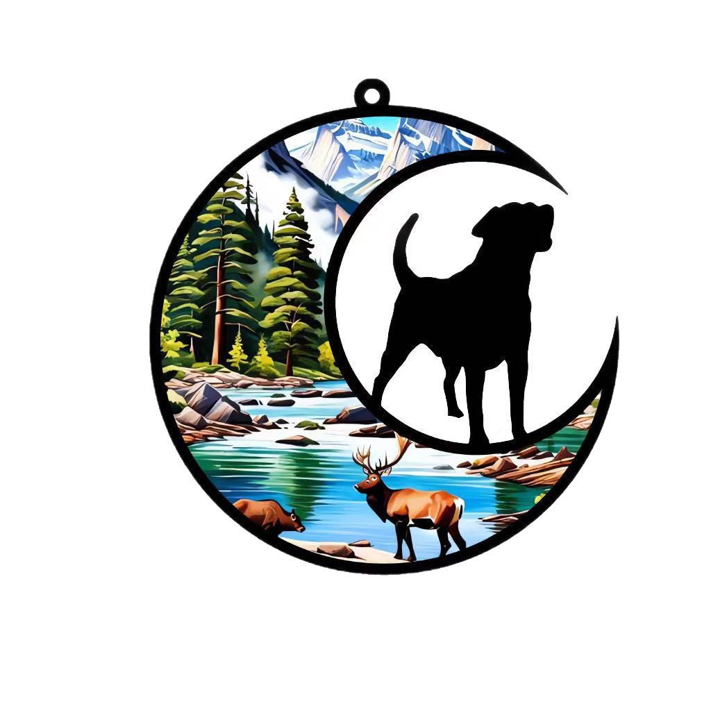 Colorful Acrylic Hanging Ornament As A Memorial Sympathy Gift For Catcher Pets