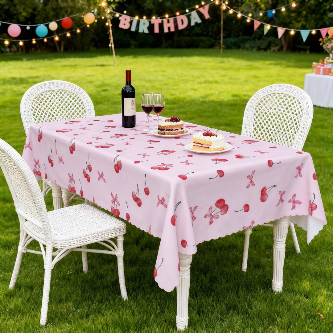 Water-wash, Scald-proof Desk Mat Instagram-style Rectangular Tablecloth