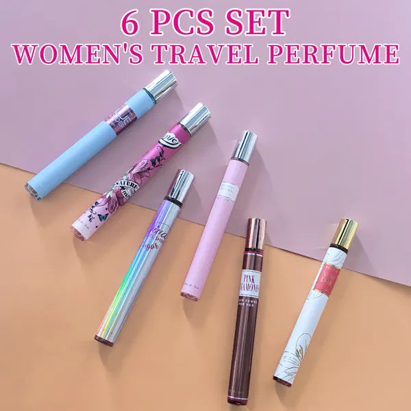 6pcs Travel Set, Women'S Eau De Parfuma Spray, Long Lasting Fragrance, 6 Different Flavor, Perfect For Holiday Gifts, Dating, Daily Life, Parties, 1.18 Fl Oz Bottle