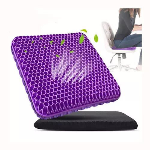 Honeycomb Breathable Gel Seat Cushion Cooling Double Thick Egg Sitting Pad Mat
