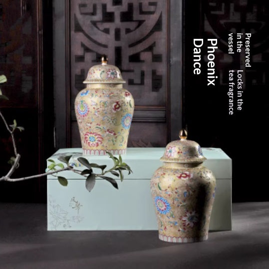 Exquisite Colorful General Jar Double Ceramic Tea Packaging Empty Gift Box